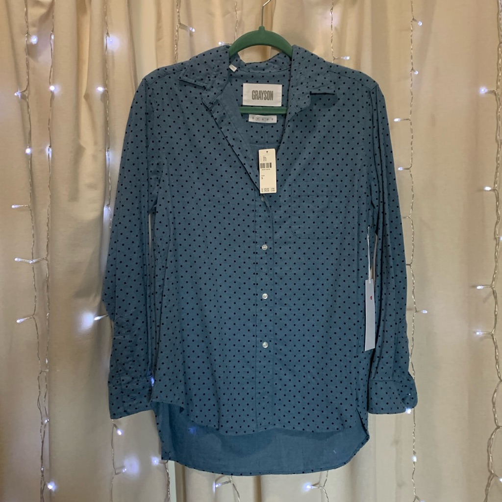 Grayson Threads Button Down Polka Dot - Nwt